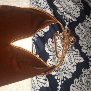 orange velvet bodysuit